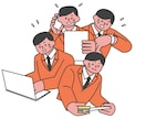 商用OK！フラットな人物イラスト描きます シンプルだけど印象的。見る人に伝わる線画イラスト イメージ10