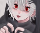 お好みのバストアップイラストSNS等を描きます SNSアイコンやサムネ、背景等のイラストを描きます！ イメージ1