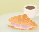 美味しそうふんわり食べ物描きます 癒されかわいいイラストをご提供いたします イメージ5