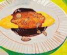 食欲をそそる食べ物のイラストをお描きします メニュー・SNS・レシピに使える一枚を制作いたします。 イメージ2