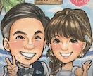 初依頼大人数ペットも歓迎★可愛い似顔絵お描きします 記念日に贈る水彩 手描き似顔絵還暦米寿古希結婚式誕生日退職 イメージ2