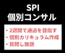 SPI個別コンサル！あなたを2週間で通過させます 毎日チャットでサポート！あなた専用カリキュラムで最短攻略 イメージ1