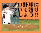 プロ野球についてお話し聞きます ⚾どこの球団が好きですか？⚾お話し相手になります イメージ1