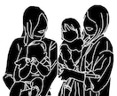 白黒で写真データを元にイラスト作成致します SNSのアイコンや、携帯の待ち受け画像にも使えます！ イメージ3