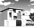 漫画風背景イラスト描きます あなたの家、車、風景写真等を漫画背景で描写 イメージ1