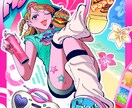 女の子のアイコンや立ち絵、イラスト制作します ポップ系やカッコイイ系の女の子を描けます! イメージ1