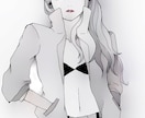 早めの仕上がり☆モノクロ！モダン美人画描きます ～落ち着いた大人かわいいイラスト描かせていただきます～ イメージ8