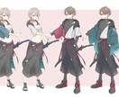 立ち絵キャラクターイラスト描きます 立ち絵イラスト、ポーズ自由、三面図制作可能です。 イメージ2