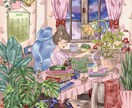 電子書籍や音楽配信用ジャケ写のカバーイラスト描ます 絵本のようなレトロ可愛い1枚絵をデザイン♡ イメージ3