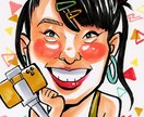 デジタル・アナログ似顔絵どちらもお描きします 可愛いキャッチーな似顔絵描きます イメージ7