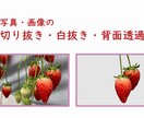 写真や画像の切り抜き、背景透過・白抜きします ご希望であれば文字入れも可能です。 イメージ1