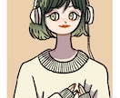 おしゃれでかわいい人物画描きます ポップで可愛い人物画 SNSアイコンなどにいかがですか イメージ1