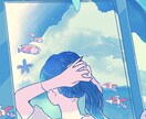 目を惹く、。青い一枚絵描きます 『あなたの思いを、青い世界に。』 イメージ3
