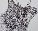 ペットをお飼いの方、似顔絵を描きます ボールペンだけで、一筆書きの、動物を描いています。 イメージ5