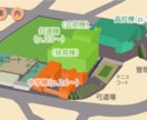 パワポで編集可能な平面・立体の案内図を作成します 後から自分で直せる！パワポ形式の高品質案内図 イメージ2