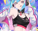 MV・Vtuber・SNS向けイラストを描きます 強い色彩表現で記憶に残る女の子イラストを制作します イメージ5