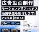 広告映像を制作します モーショングラフィックスで目的に合った広告映像を制作します！ イメージ1