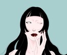 シックで個性的な可愛い女の子のイラストを描きます アイコンからイラストなど幅広くお受けしております！ イメージ4