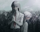 一枚絵・人物／耽美で特別感のある絵を制作します ✩他と被らない“雰囲気“のあるデザインと色使いが得意です✩ イメージ2