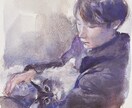 写真から雰囲気のある似顔絵制作します 映画のワンシーンのように、やわらかな空気感を描き起こします。 イメージ1