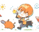 ゆるもちっとかわいい絵柄の1枚絵を制作します 活動者さまも大歓迎！手描き感のある絵柄が得意です◎ イメージ1