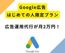はじめて限定プラン/Google広告運用代行します 6万円の広告出稿で次回6万円分が無料で広告出稿できます イメージ1