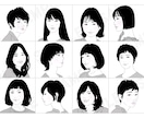 Twitter用おしゃれなモノクロアイコン承ります 1500円★SNSやYouTube、ココナラ用におすすめ！！ イメージ4