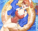 ポップで可愛い1枚絵イラスト描きます 背景も込みでポップで愛くるしいイラスト描きます！ イメージ2