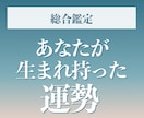 総合鑑定　あなたの生まれ持った運勢を占います 全体運・恋愛運・仕事運、詳細に鑑定します イメージ1