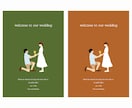 結婚式のウェルカムボードに使えるイラスト描きます 思い出の写真を、雰囲気のある手書きイラストに♩ イメージ1