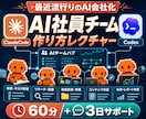 Codex/ClaudeのAI社員の作り方教えます 流行りのAI会社化を画面共有60分+チャットサポートで構築 イメージ1