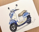車・バイクのイラスト描きます 大切な愛車をオシャレにパステル画で描きます イメージ2