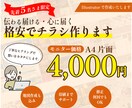 安価で！伝わるチラシを作ります 印刷までサポート/修正何回でもOK/地図作成の追加料金なし！ イメージ1