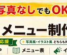 料理写真なしOK！お試しミニPOP作成します 新規出店記念！先着3名限定のサービスです イメージ1