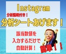 Instagramの簡単分析シートあげます 該当数値を入力するだけで自動計算！誰でも簡単！ イメージ1