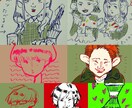 似顔絵・アイコン・挿絵などイラスト作成します SNSのアイコン、プレゼント、結婚ウェディングボードなど イメージ2