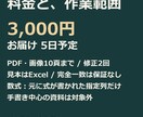 PDF・画像を編集用Excel・Wordにします 10頁まで。元資料と見比べた確認メモ、修正2回付き イメージ5