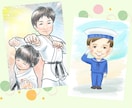 プレゼントにぜひ♪やさしい似顔絵お描きします 贈る人も贈られる人も笑顔になれるパステルタッチです(^^) イメージ4