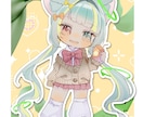 2.5頭身の商用利用可能なミニキャラをお描きします 優しくて儚いオリジナルミニキャラ イメージ6