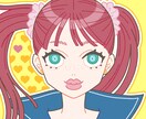 ポップで個性的な女の子のイラスト描きます SNSアイコンなどに！キャッチーで目立つイラスト イメージ2