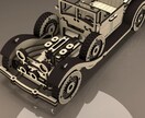 刻印入りクラシックコンバーチブルセダンを作成します 名入れ可能な【木製】フィギュア イメージ9