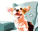 世界に一枚のご愛犬のイラストを描きます アクリル画風の鮮やかなイラストを描かせていただきます！ イメージ1