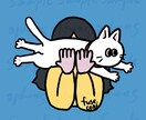 猫吸い似顔絵イラスト作成します 猫吸い好きや猫吸いに挑戦してみたい猫好きの方におすすめです イメージ5