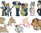 【最短即日】ポップな動物キャラクターをお手軽価格で♪イメージキャラクターやアイコンに！ イメージ2