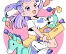 シンプルでポップ☆かわいいイラスト描きます 一枚絵からSNSアイコンまで様々な用途に対応いたします イメージ1