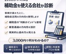 2026年対策|補助金を使える会社か診断します 事業計画をもとに、補助金活用の方向性を整理します イメージ1