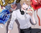 オリジナルアイコン・ヘッダー・イラスト作成承ります 水彩と厚塗りを織り交ぜたイラストです。 イメージ1