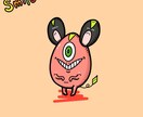 ポップなキャラクター・人物・動物イラスト作成します アイコン・グッズ・プレゼント用などに！オリジナルイラスト作成 イメージ8