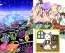 印象に残る切り絵イラストお描きします 絵本，御朱印帳，ポスターにひと味違う切り絵でパッと目立つ イメージ1