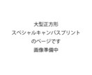 大型正方形キャンバスにイラストをプリントします インパクト大の側面までプリント出来るキャンバスプリント イメージ1